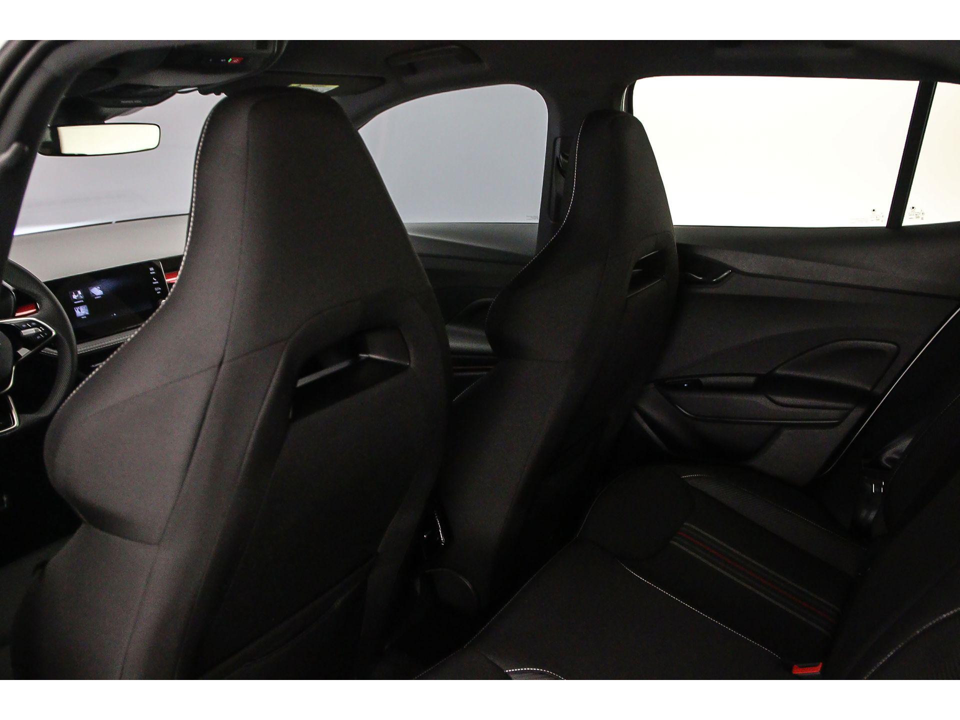 sportstoelen stof/leder zwart & rood