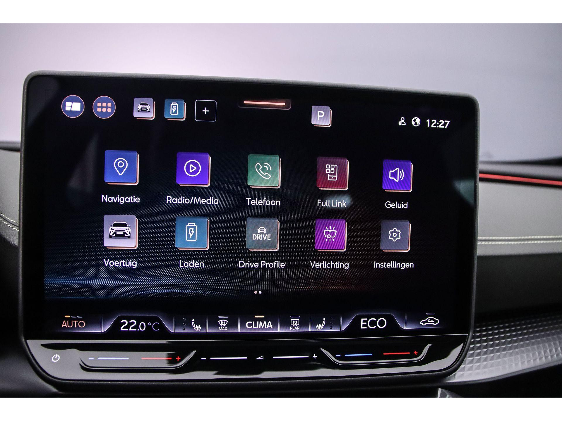 Navigatiesysteem met 12,9 inch touchscreen