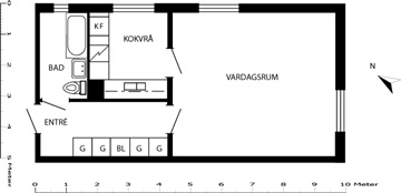 Bild 3. Lägenhet, Bruksgatan, Simrishamn 