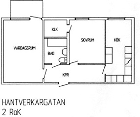 Bild 2. Lägenhet, Hantverkargatan, Hofors 