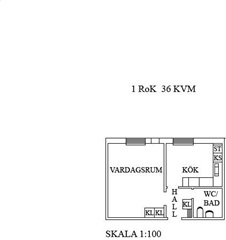 Photo 1. Apartment, Sandhallavägen, Umeå 