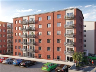 Bild 1. Lägenhet, Erik Dahlbergsgatan, Ystad 