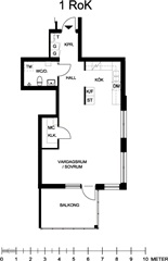 Bild 1. Lägenhet, Kompanivägen, Luleå 