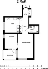 Bild 1. Lägenhet, Kompanivägen, Luleå 