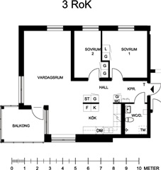 Bild 1. Lägenhet, Kompanivägen, Luleå 