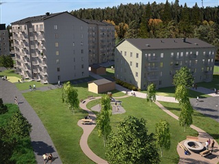 Bild 1. Lägenhet, Humlegatan, Skellefteå 