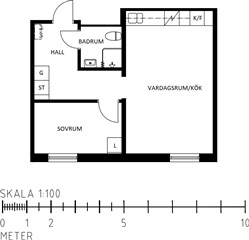 Bild 1. Lägenhet, Väderleden, Luleå 
