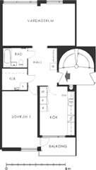 Photo 1. Apartment, repslagargatan, Luleå 