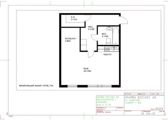 Bild 1. Lägenhet, Ringvägen, Kramfors 