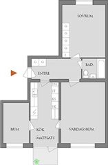 Bild 2. Lägenhet, Stationsvägen, Degerfors 