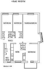Photo 1. Apartment, Östra Kyrkogatan, Umeå 
