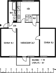 Photo 1. Apartment, Hjortstigen, Luleå 