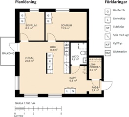 Bild 1. Lägenhet, Gäddviksvägen, Gammelstad 