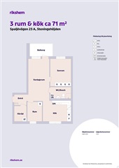 Bild 3. Lägenhet, Spaljévägen, Steningehöjden 