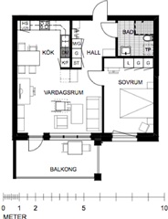 Photo 1. Apartment, Mjölkuddsvägen, Luleå 