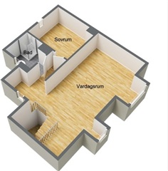 Bild 1. Lägenhet, Södra Stenbocksgatan, Helsingborg 