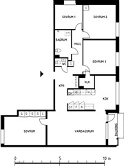 Bild 1. Lägenhet, Lingonstigen, Luleå 