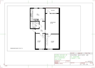 Bild 1. Lägenhet, Fridhemsvägen, Kramfors 