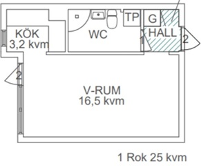 Bild 1. Lägenhet, Pressarvägen, Järfälla 