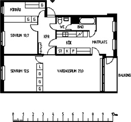 Bild 1. Lägenhet, Mjölkuddsvägen, Luleå 