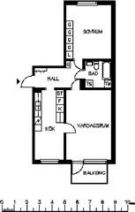 Photo 1. Apartment, docentvägen, Luleå 