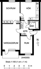 Photo 1. Apartment, Medborgargatan, Sundsvall 