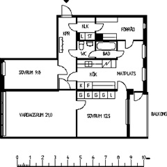 Photo 1. Apartment, Mjölkuddsvägen, Luleå 