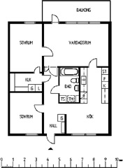 Photo 1. Apartment, professorsvägen, Luleå 