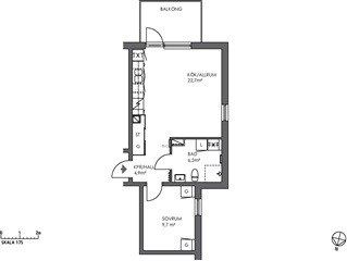 Bild 1. Lägenhet, Liljas Väg, Vännäs 