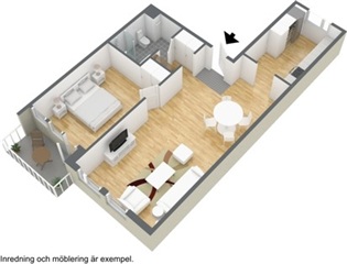 Bild 2. Lägenhet, Pihlgrensgatan, Karlstad 