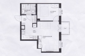 Bild 1. Lägenhet, Sylvangatan, Solna 