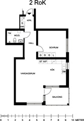 Bild 1. Lägenhet, Kompanivägen, Luleå 