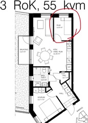 Bild 5. Bostad att dela, Kvarngatan, Sundbyberg 