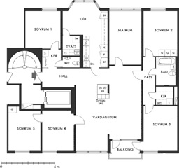 Bild 1. Lägenhet, repslagargatan, Luleå 