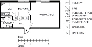 Bild 1. Lägenhet, Mjölkuddsvägen, Luleå 