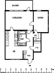 Bild 1. Lägenhet, Forskarvägen, Luleå 