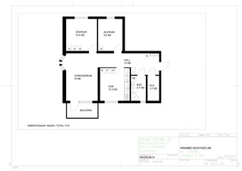 Bild 1. Lägenhet, Kungsgatan, Kramfors 