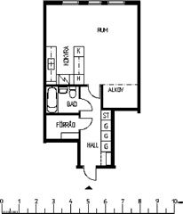 Bild 1. Lägenhet, professorsvägen, Luleå 