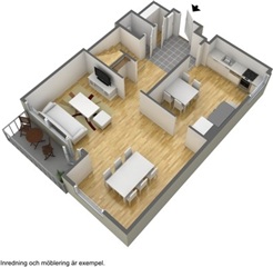 Photo 2. Apartment, Oluff Nilssons väg, Göteborg 