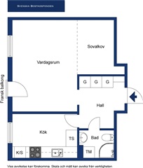 Bild 1. Lägenhet, Trollbackevägen, Kalmar 