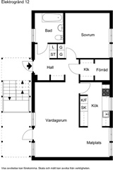 Bild 1. Lägenhet, Elektrogränd, Järfälla 