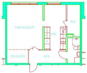 Bild 1. Lägenhet, Nya Torggatan, Torsby 
