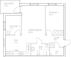 Photo 1. Apartment, Kungsgatan, Vännäs 