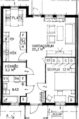 Bild 1. Lägenhet, Villavägen, Bjurholm 