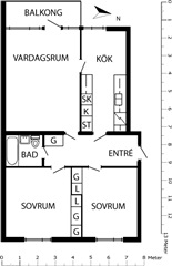 Bild 4. Lägenhet, Kyrkostigen, Borrby 