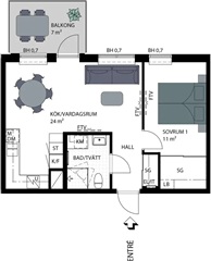 Photo 2. Apartment, Bifrostgatan, Mölndal 