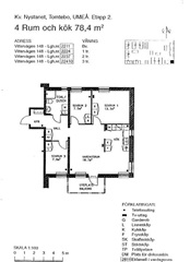 Bild 1. Lägenhet, Vittervägen, Umeå 