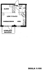 Photo 1. Apartment, Hedlundavägen, Umeå 