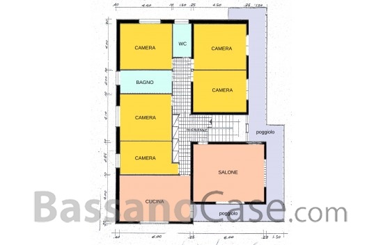 SPAZIOSA ABITAZIONE DI OLTRE 200 MQ, CON 5 CAMERE, IN AFFITTO  A ROMANO D'EZZELINO - Foto 12 di 12