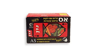 הרינג עם ירקות
ברוטב עגבניות 35 גרם נון